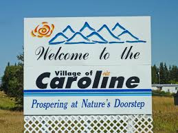 Village of Caroline welcome sign
